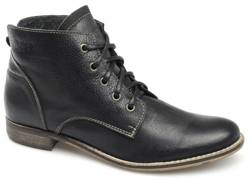 ladies soft leather lace up ankle boots
